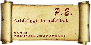Palágyi Erzsébet névjegykártya